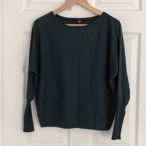 Green sweater with Dolman sleeves